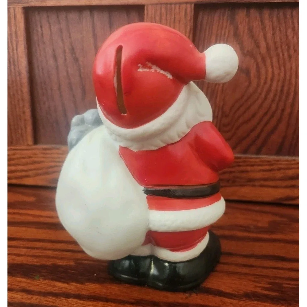 Homco Santa Claus With Mouse Coin‎ Bank /figurine Ceramic Christmas 5212 Vtg